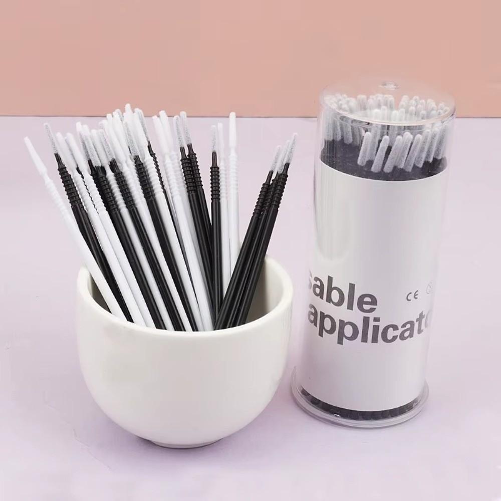 100pcs Disposable Cotton Swabs Precise Application Eyelash Extension Brushes Daily Life
