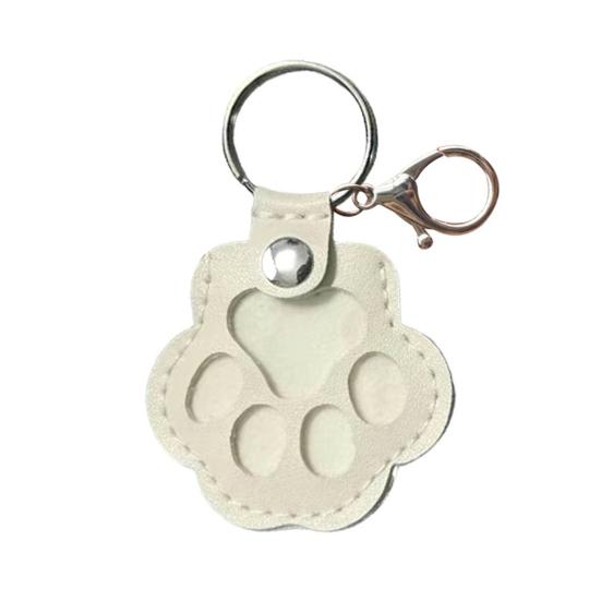 Pet Hair Keepsake Keychain Dog Cat Paw Shape Hair Storage