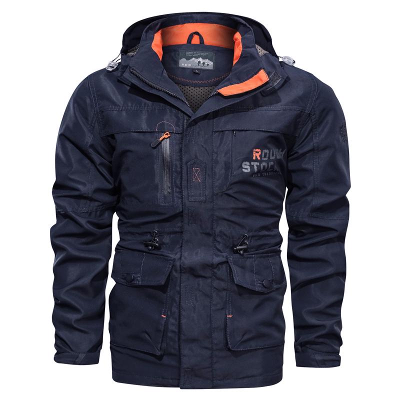 Men Outdoor Jacket Spring Autumn Hooded Casual Jacket Men Windproof Windbreaker Coat Men Camping Lnterchange Jacket Men