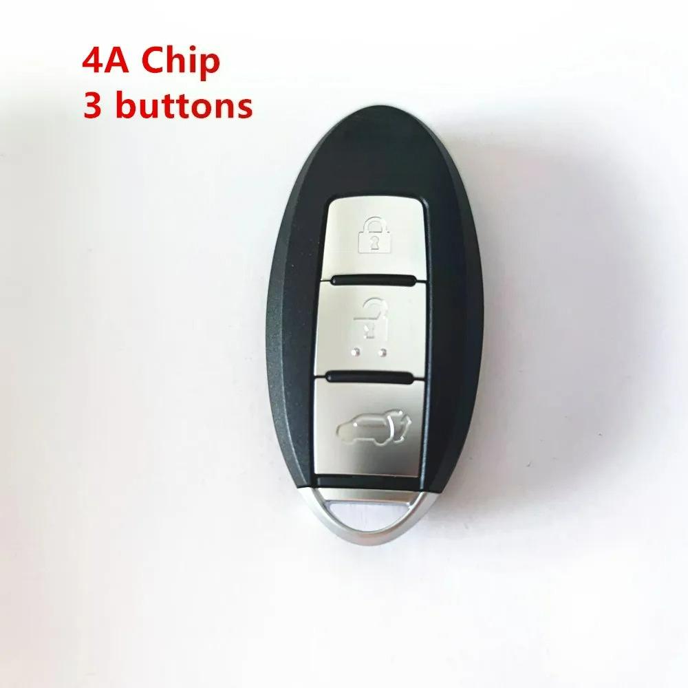 Smart Remote Key 2/3 Button Compatible for Nissan Qashqai J11 X-Trail T32 434MHz with 4A Chip Car Key Replacement for S180144102