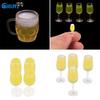 2/4Pcs Mini 1/12 Dollhouse Beer Cup Simulation Furniture Wine Glass Goblet For Doll House Decoration Accessories
