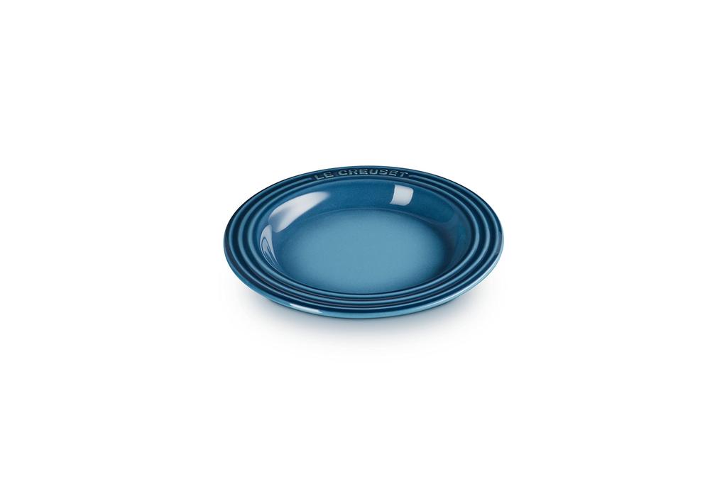 Le Creuset Legend Plate, 15cm, Marine Blue, Heat and Cold Resistant, Microwave, Oven, and Dishwasher Safe [Official Japanese Product]