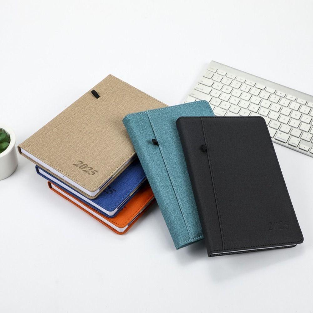156 Pages 2025 Journal Notebooks Soft PU Cover 365 Days Notepad Business Notebook  Office