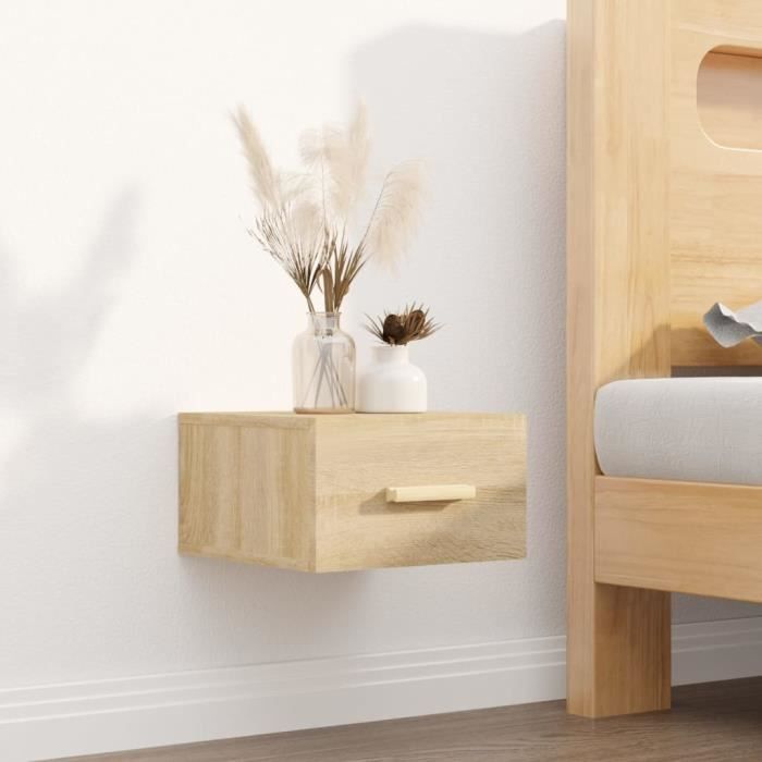 VidaXL Wall-mounted Bedside Table Sonoma Oak 35x35x20 Cm812840