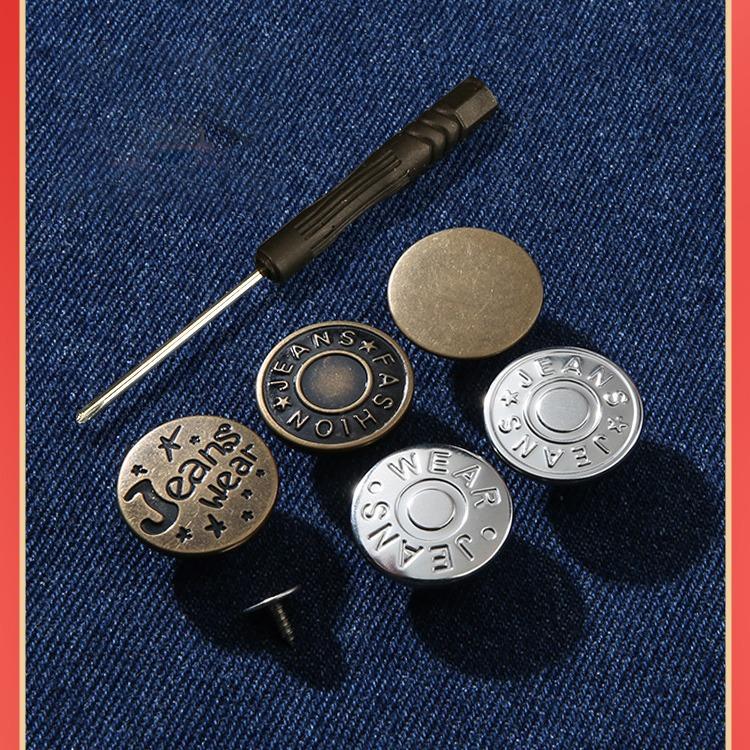 Pants Waist Button Artifact, Jeans Button Accessories Versatile Waist Circumference Large Change Small Seam-Free Nail Button Button