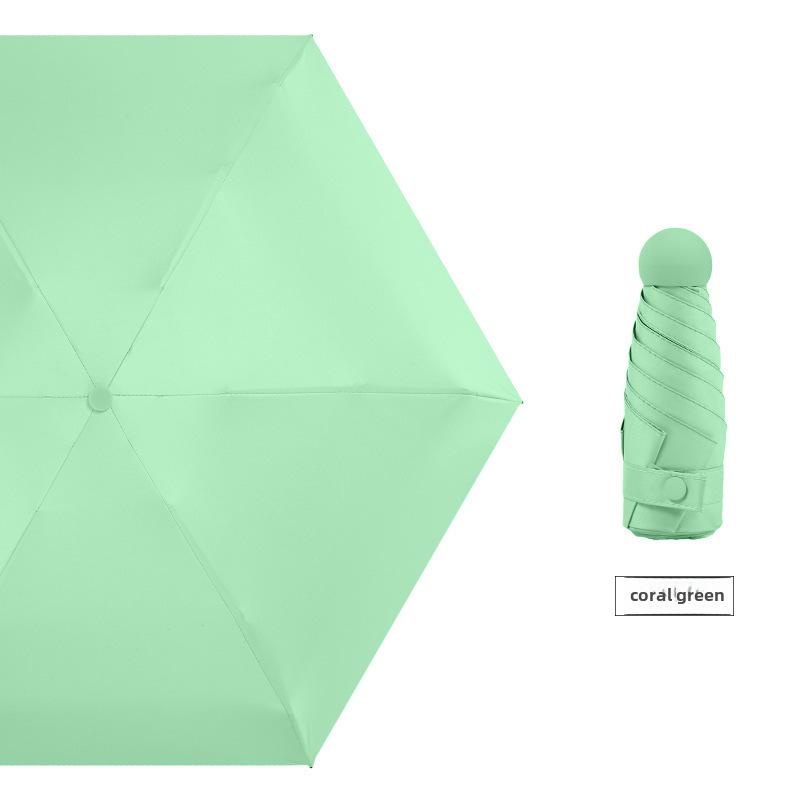 Umbrelă compactă de damă cu ștanțare aurie: Protecție UV, pliabil portabil, pentru soare și ploaie