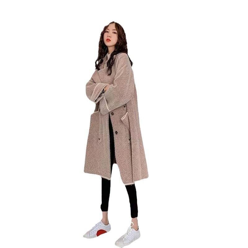 Imitation Mink Velvet Winter Coat Women's Coat Coat Female Student Long Winter Woolen Coat Long Coat