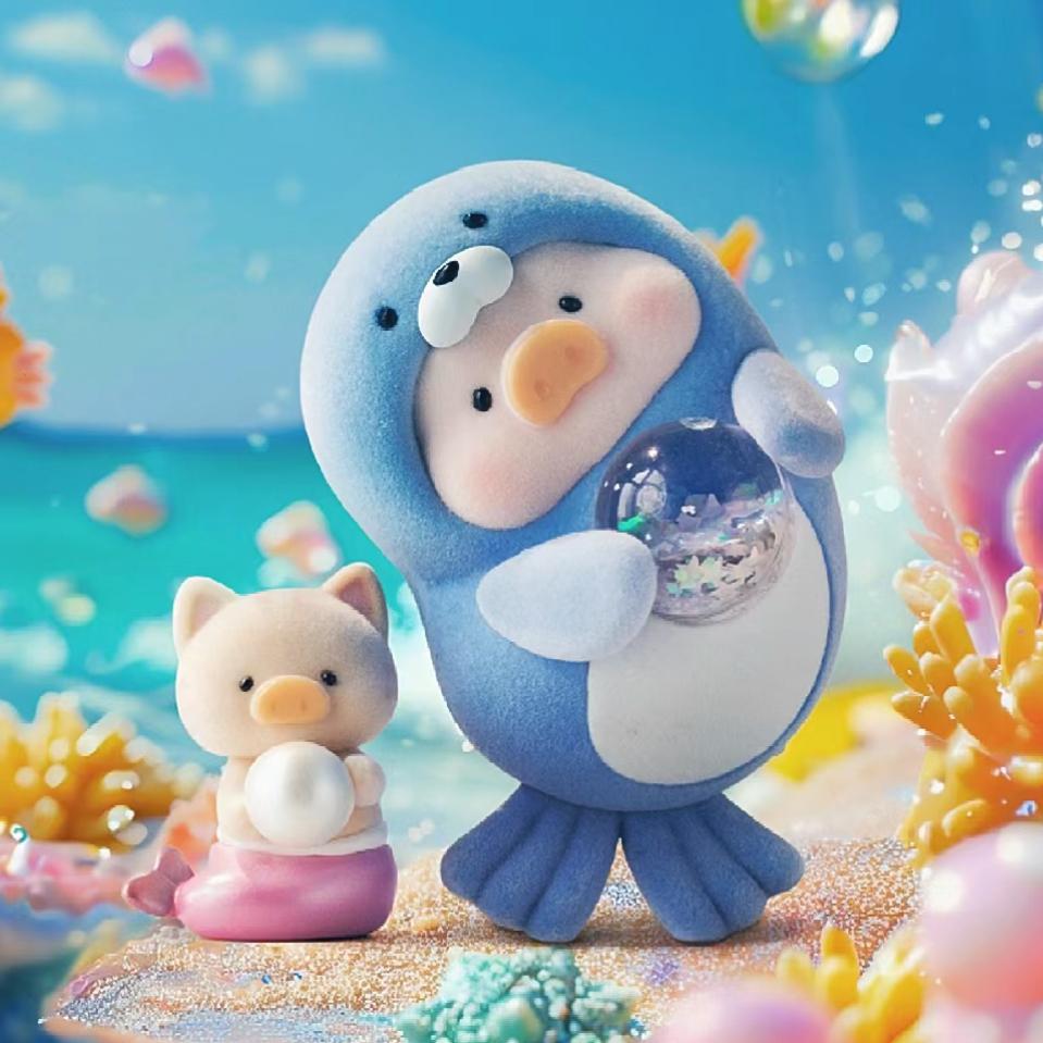 New Original Lulu The Piggy Ocean Series Blind Box Figure Trendy Doll Collected Figure Accessories Toy Children Birthday Gift