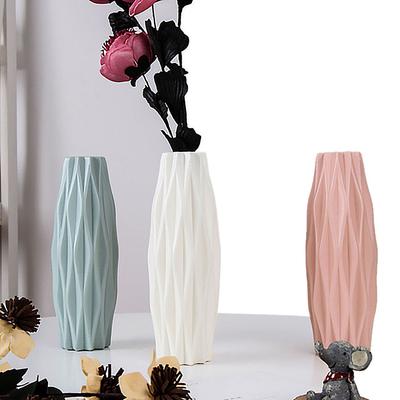 Plastic Shatter-proof Flower Decoration  Room Hallway  Pot  Vase Home Wedding