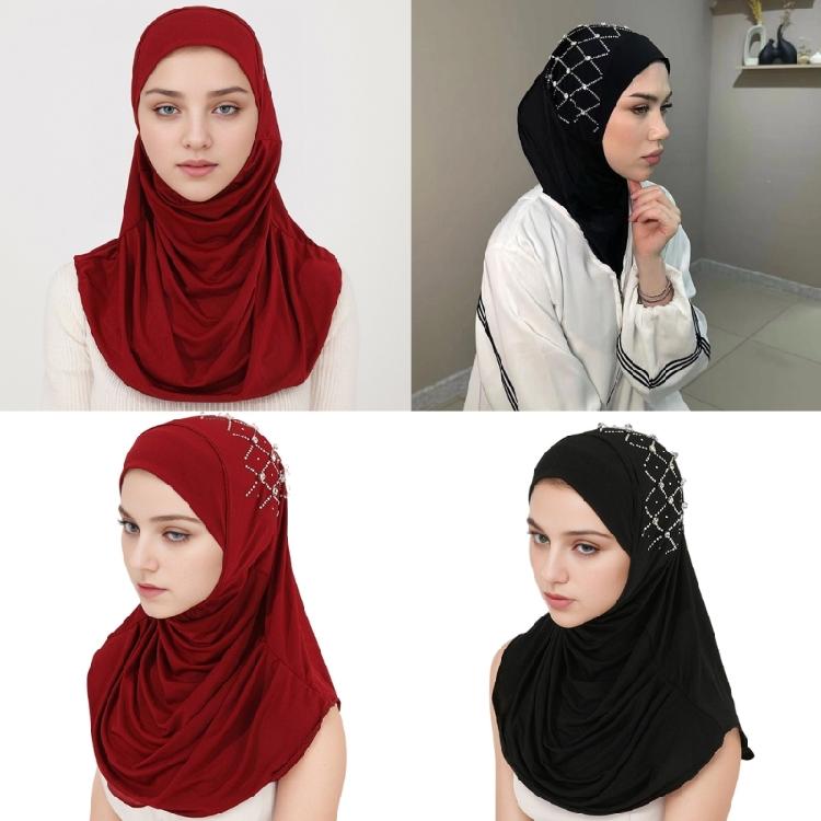 Woman Pray Islamic Hijab Large Turban Caps for Outdoor Religious Gatherings