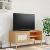 VidaXL TV Cabinet SENJA Rattan Look Brown 106x40x49cm Solid Pine Wood 358040