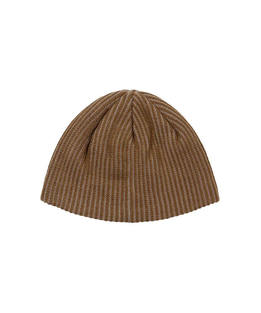 WELLBEING EXPRESS Ribbed Symbol Beanie Brown