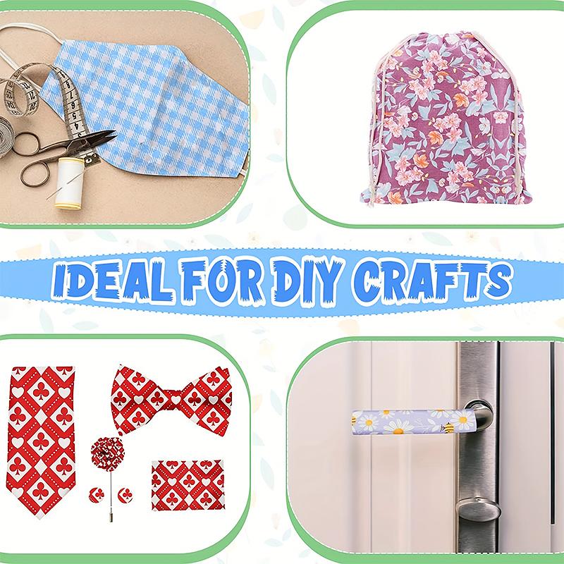 7PC Roll Up Handcrafts Patchwork DIY Crafts Quilting Strip Assorted Patterns Flower Precut Doll Clothings 6.5x110cm