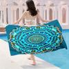 1 Stück Weißes Mandala-Print Mikrofaser Strandtuch - Übergröße Schnelltrocknend Leicht Sandfrei Yogamatte & Decke für Reisen, Pool