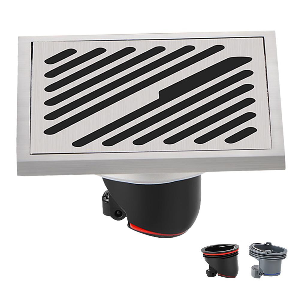 Sifoane de podea din oțel inoxidabil, baie, duș, sifon de podea, toaletă, canalizare, sită, capac, bucătărie, baie, instrument de drenaj la sol