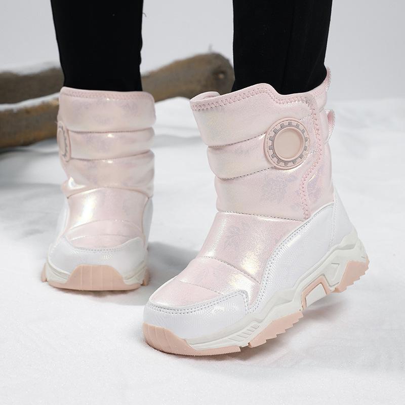 2024 Kids' Mid-Calf Winter Snow Boots for Boys and Girls