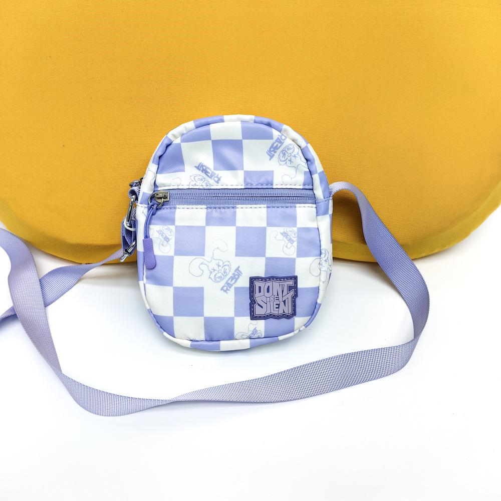 

Nylon crossbody mobile phone bag zipper small bag fun cute digital print trendy small round bag women s versatile small shoulder bag