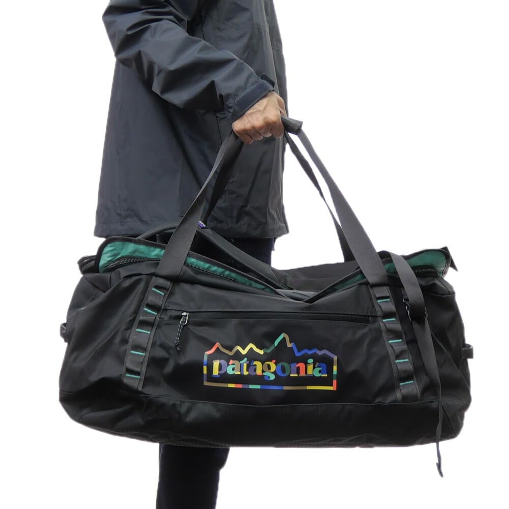 Duffle Bag 49348 BLACK HOLE DUFFEL 70L Hole UFIB Black X Turquoise Green [Patagonia] (Black Duffle) [Used]