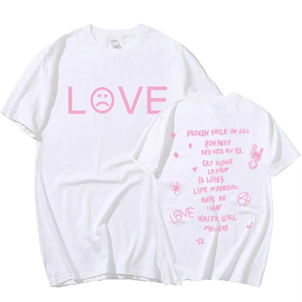 Hip Hop Rap Doublesided Printed Women Tshirt Fashion Trend Top for Spring and Summer Pure Cotton Unisex Short Sleeved Tshirt