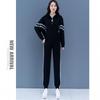 Women's Plus Size Stylish Hoodie Suit: Spring/Autumn Two-Piece Set, Loose & Slimming, Tummy Covering, Perfect for Running & Casual Wear