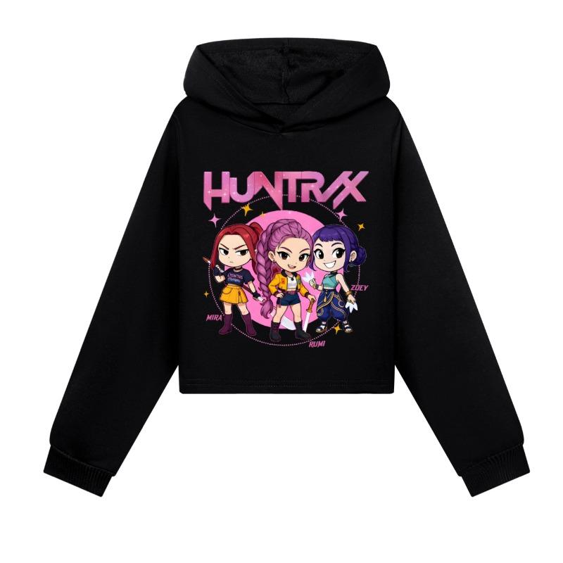 

Kpop Demon Hunters Witch Print Cute Soft Winter Fashionable Comfortable Warm Children s Hoodie 160cm чорний