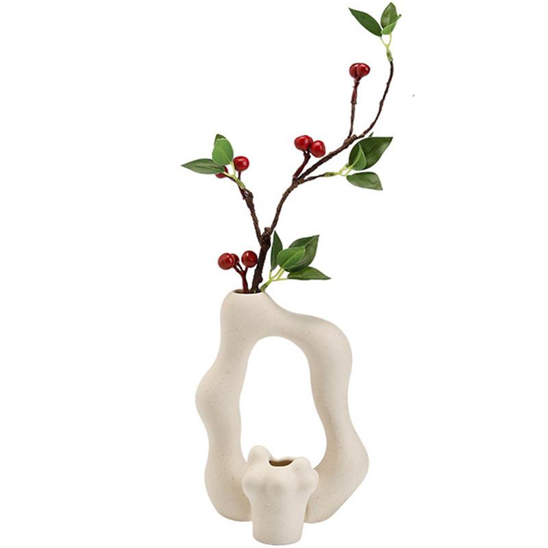 2 Buc/set Vaze Ceramice Artizanale Decorative Creative Vază pentru Flori Uscate Foyer Artă Decorativă Aranjament Floral Accesorii Decor Acasă