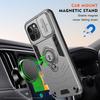 Für iPhone 12 Pro Hülle Kameraschutz PC+TPU Handyhülle mit Fingerringhalter
