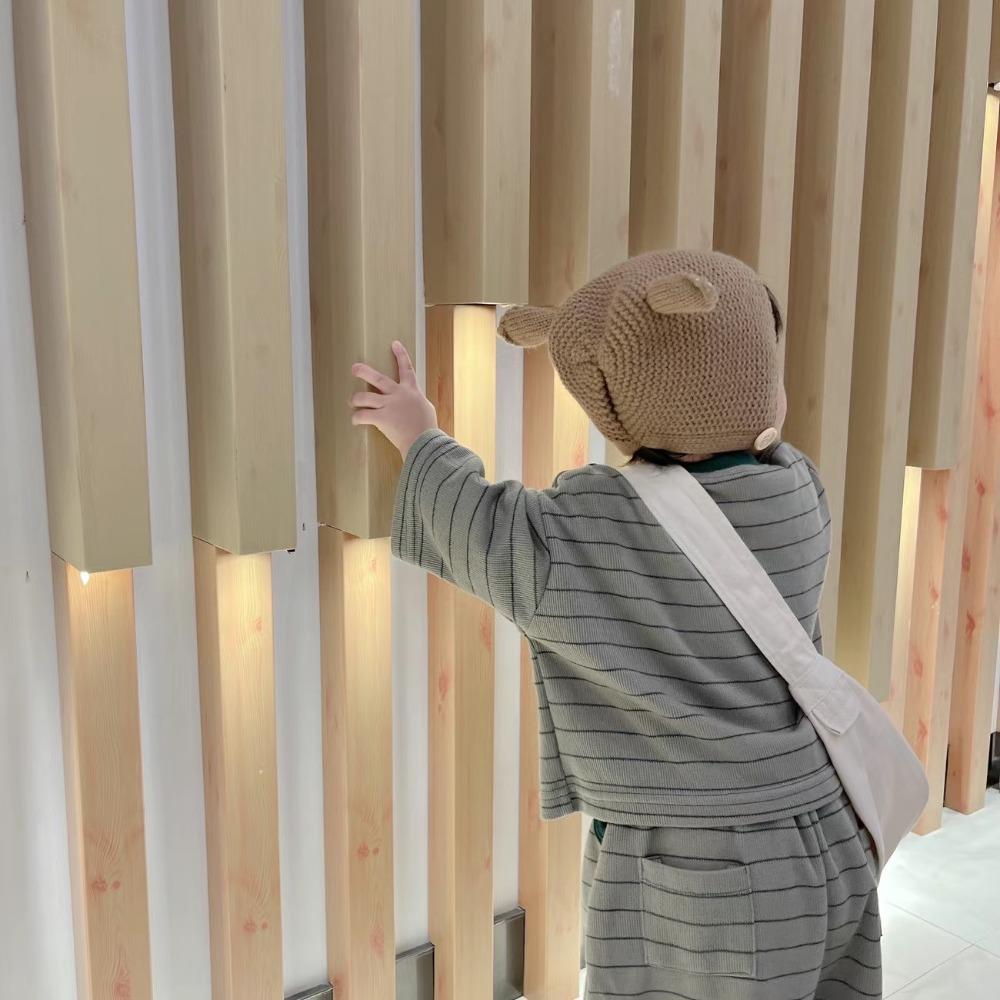 Keep Warm Knitted Beanie Hat Solid Color Baby Hat Cute Ear Protection Cap  Kids Boy Girl