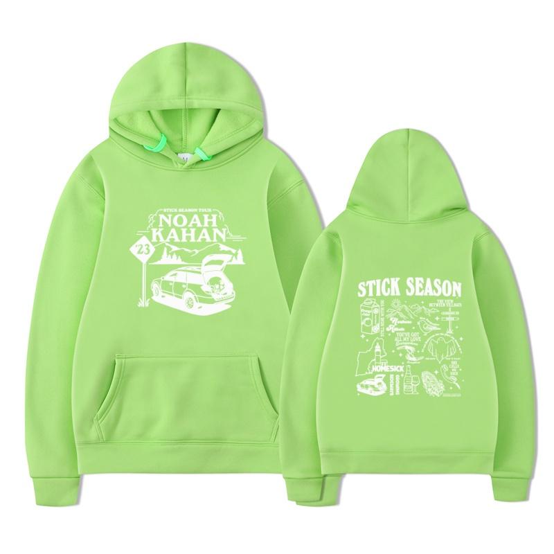Noah Kahan Stick Season Merch Country Music Album Hoodie Sweatshirt Winter Warm Pullover Top Streetwear Unisex