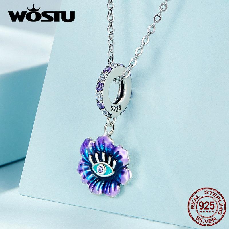 WOSTU 925 Sterling Silver Devil Flower Hanging Charm Grotesque Bee & Fish Hanging Bead Fit DIY Making Women Bracelet & Bangle Jewelry