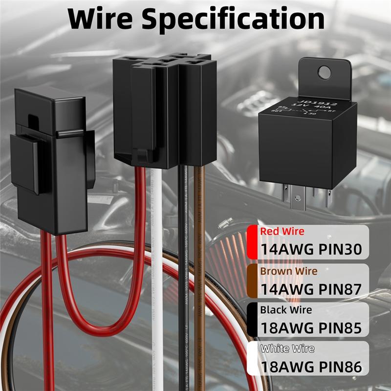 For Car Cooling Fan Thermostat Kit Electric Fan Relay Kit With 185° On 175° Off Temperature Switch