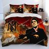 Film Scarface Tony 3D-Druck Bettdecke Bettwäsche-Set, Bettbezug Bett-Set Steppdeckenbezug Kissenbezug, King Queen Größe Bettwäsche-Set Kind