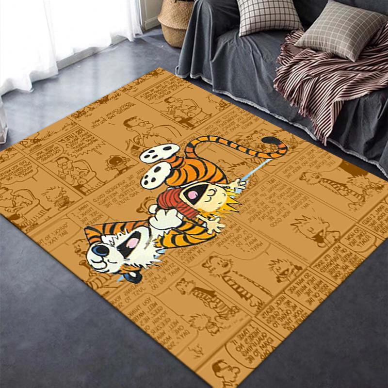 2025 New Calvin and Hobbes Carpet Rug for Living Room Bedroom Home Sofa Decoration,Kids Play Non-slip Floor Mat