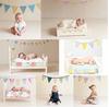 Kids' Yellow Duck Birthday Party Triangle Flag - Cotton Cloth Decoration for Children's Room or Kindergarten