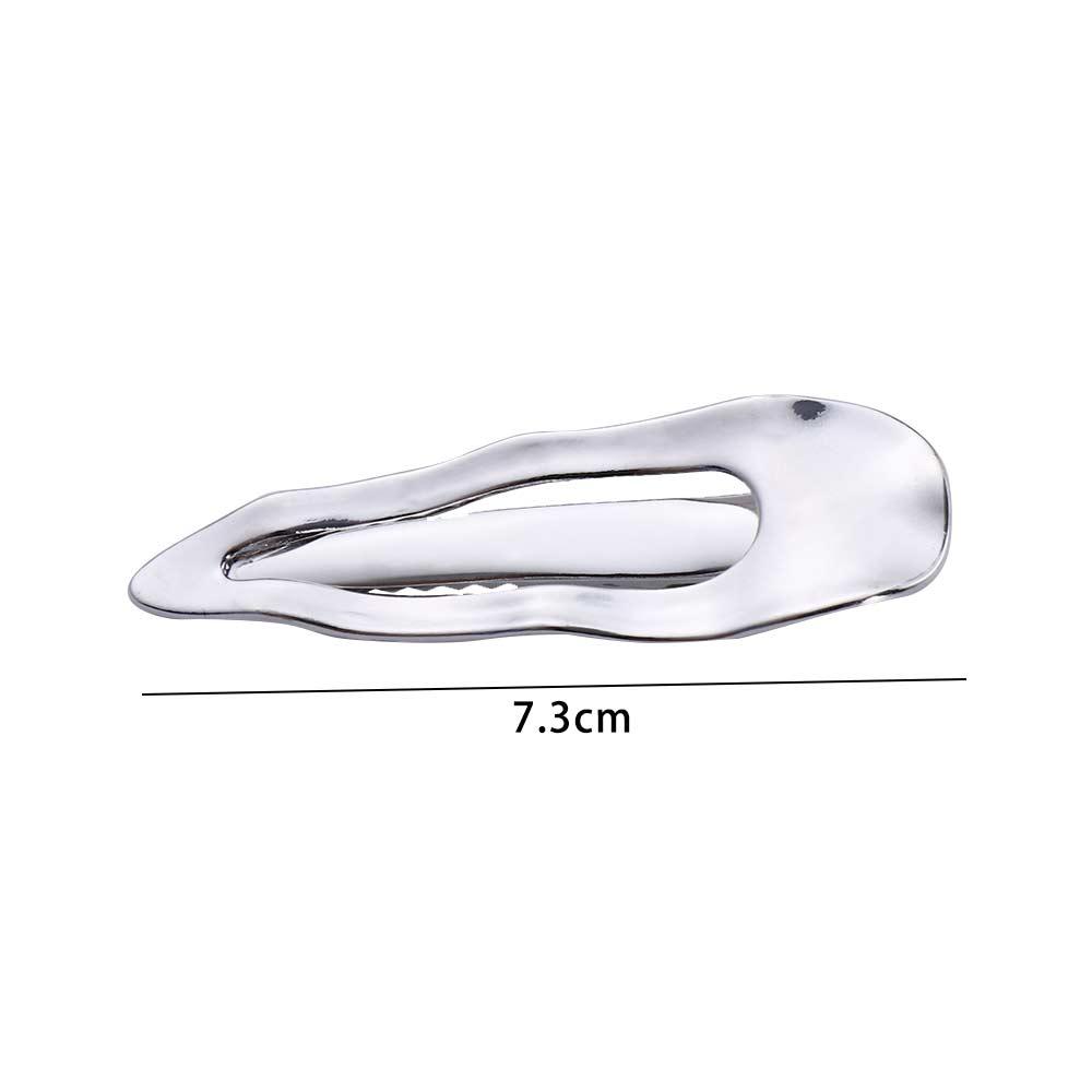 Korean Style Rectangle Side Bangs Hair Clips Punk Hair Clips Metal Hair Pins Fix Fringe Barrette