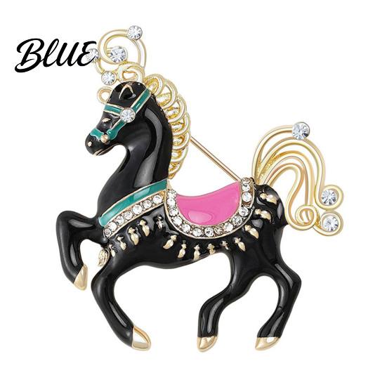 Zinc Alloy Brooch Enamel Pin Carousel Horse with Corrosion Resistant