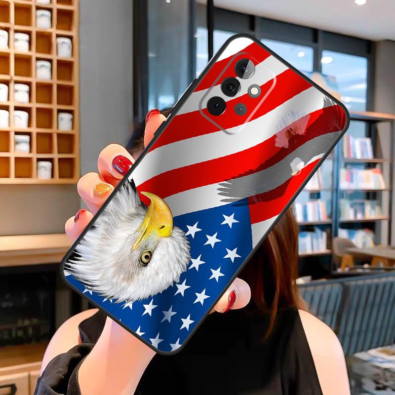 American USA Flag Eagle Case For Samsung Galaxy A13 A36 A56 A23 A52 A32 A12 A54 A34 A14 A16 A26 A33 A53 A15 A35 A55