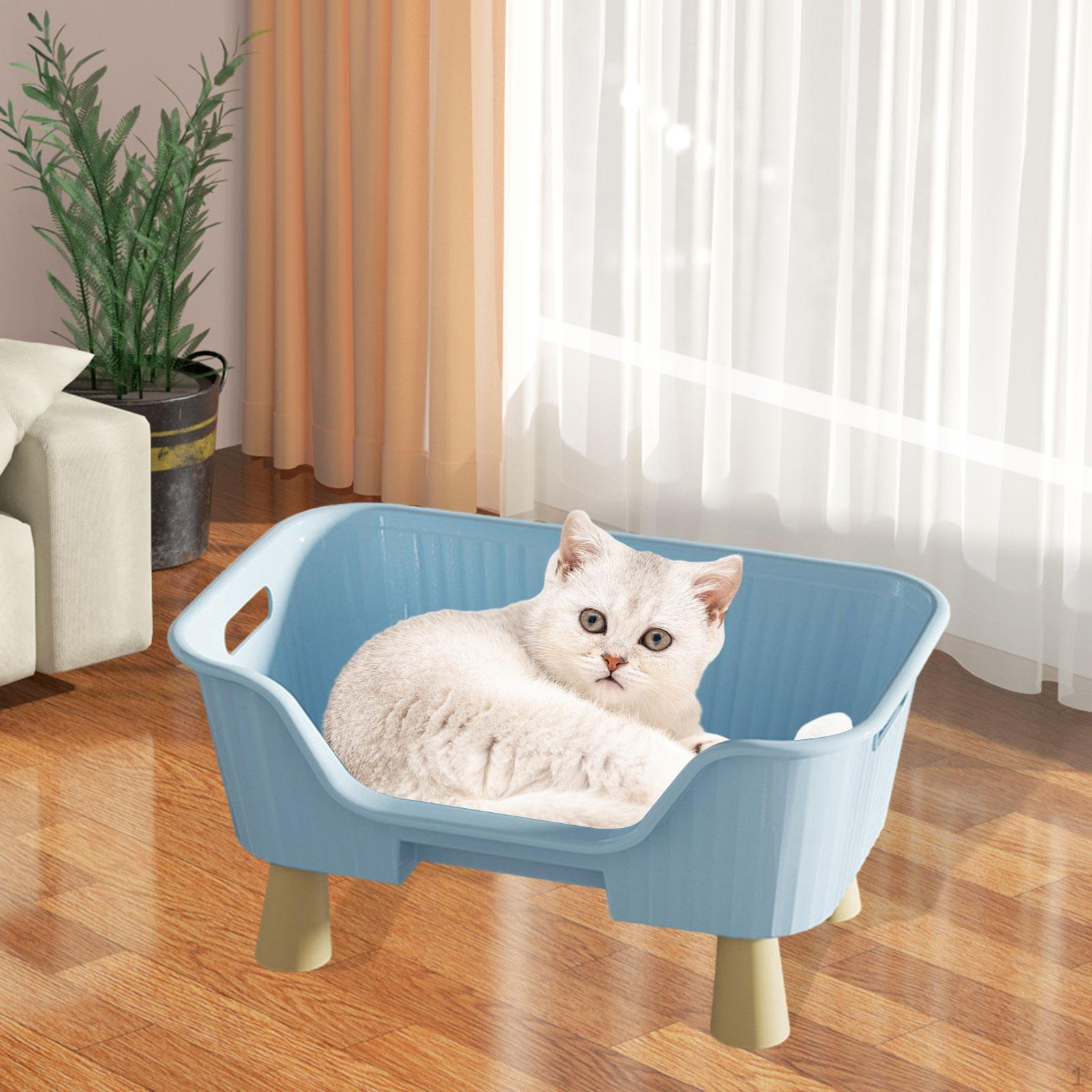 

Cat Hammock Bed Sleeping Nest Resistant Activity Centre Pet Accessories Furniture M blue