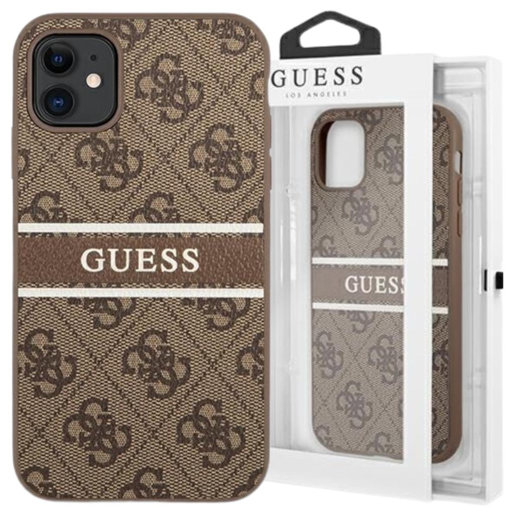Guess Guhcn614Gdbr Iphone 11 / Xr 6,1Brązowy/Brown Hardcase 4G Stripe