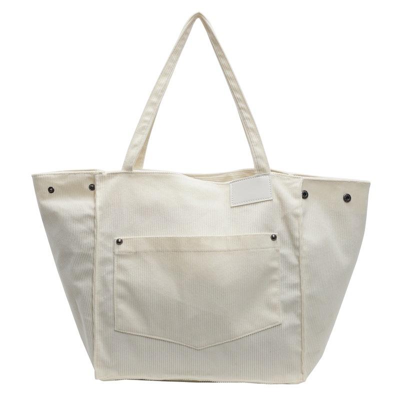 Women Fashion Large Capacity Canvas Tote Shoulder Bag For Daily Commute And School