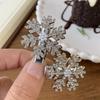 Snowflake Hair Clip Christmas Barrette Sweet Christmas Flat Clip Hairpin Christmas Elegant Hair Clip for Bunches