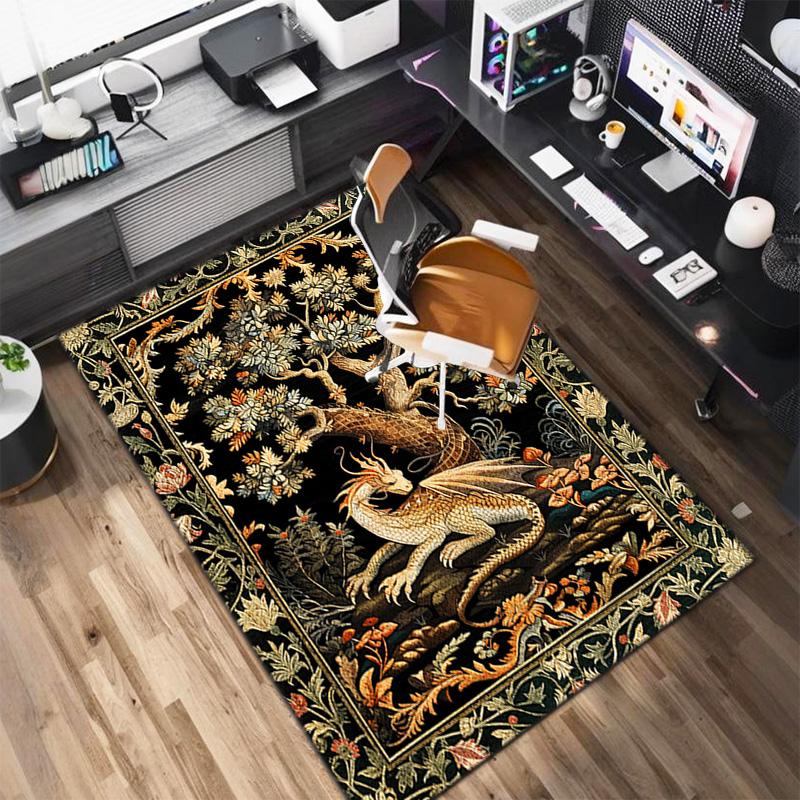 Fox Floral Frame Carpet Is Suitable For Living Room And Bedroom Doormats Office Balcony Decorative Carpet A10