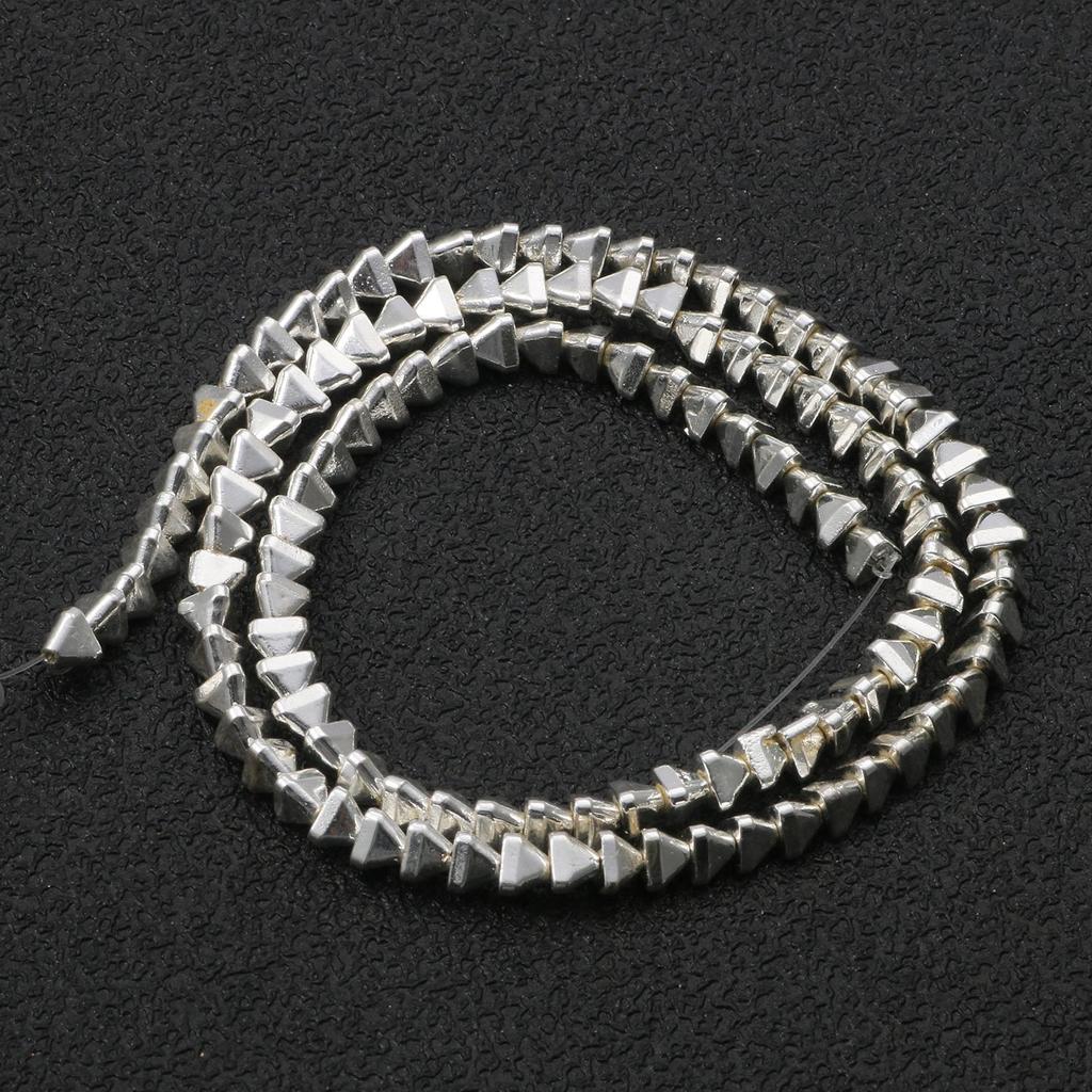 45 Style Natural Stone Silver Color Hematite Beads Heart Square Round Spacer Beads for Jewelry Making Diy Bracelet Necklace 15''