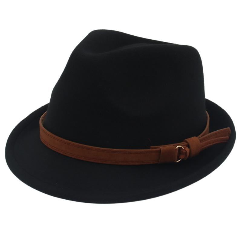 Fisherman Bucket School Old Vintage British Cap Jazz Woolen Imitation Men For Hat Fedora Color Plain Solid Ricygvm Caps Unisex Elegant Church