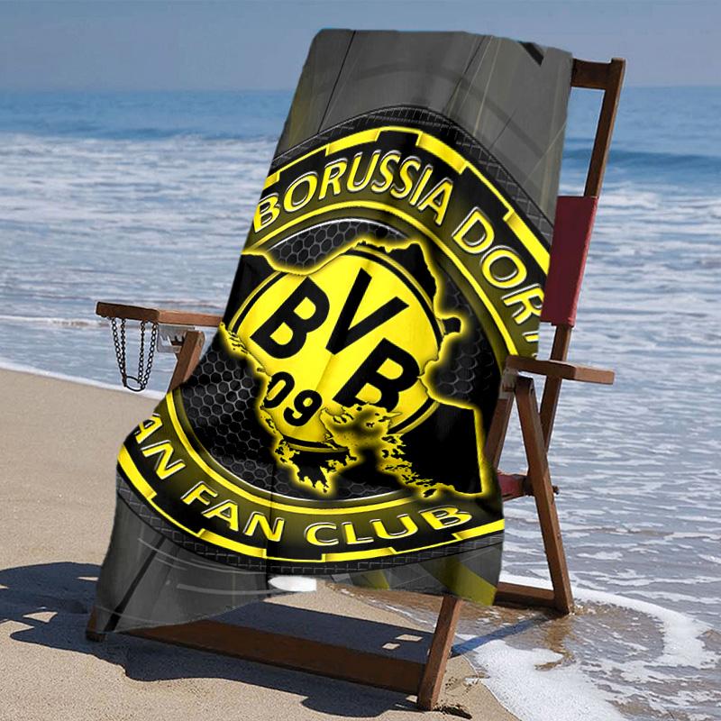 Proof Beach Towel with Borussia Dortmund Pattern - Soft,absorbent,quick-drying,machine Washable - Perfect for Swimming,camping,bathing
