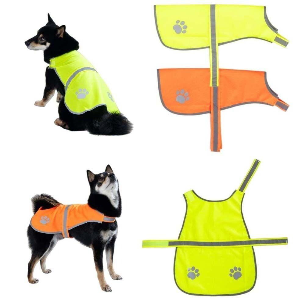 Breathable Puppy Visibility Jacket Adjustable Pet Fluorescent Clothes Dog Safety Vest Chihuahua