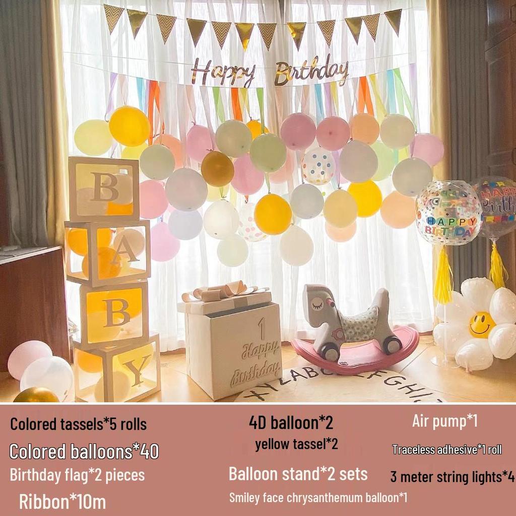 Erster Geburtstag Ballon Dekorationsset für Jungen und Mädchen