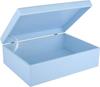 Wooden Storage Box - CREATIVE DECO - Blue - 40 X 30 X 14 Cm - With Lid - Scandinavian Style