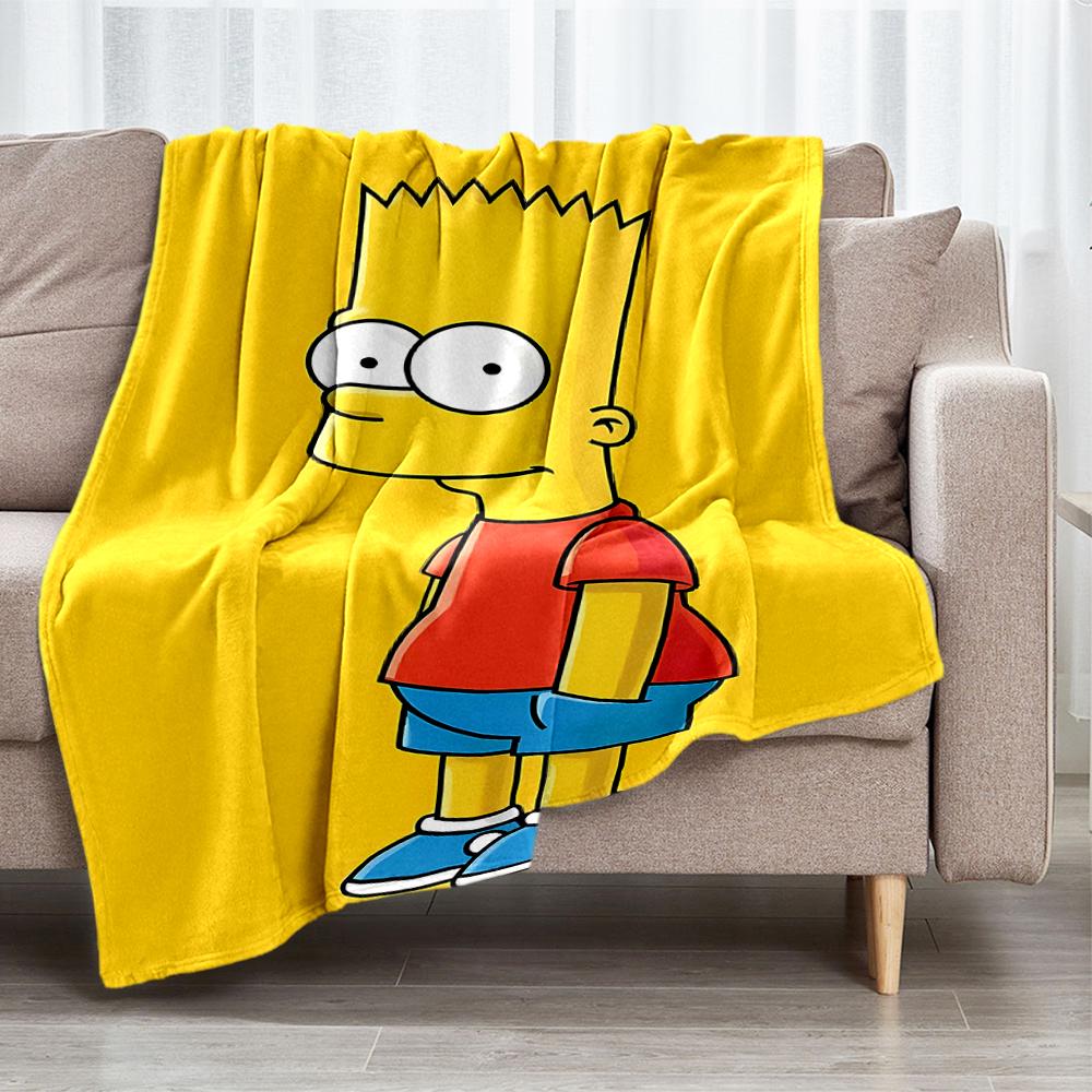 The Simpsons Theme Printed Blanket - Perfect for Couch, Bed, Travel & Outdoor Use | Machine Washable, Cozy & Durable.
