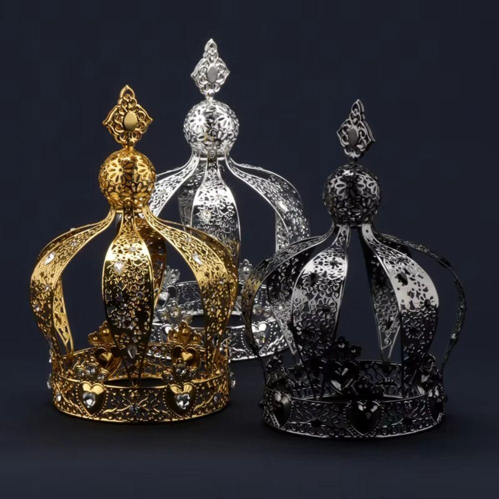 1/2Pcs Creative Crown Cake Topper Baroque Wedding Tiara Fashion Bridal Headband Royal Celebration